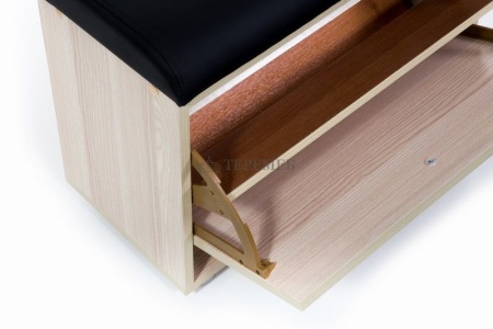 Обувница МС-1 (ясень шимо светлый/черный №118)