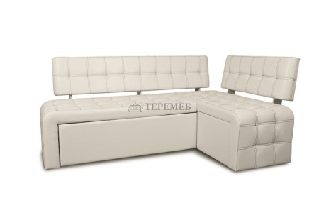 Кухонный угловой диван со спальным местом ПРАГА (борнео крем)