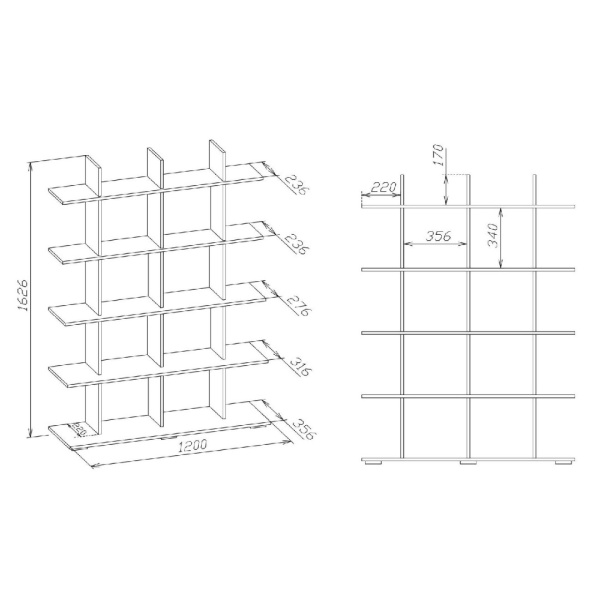 Стеллаж СТ-5 Сокол (белый)