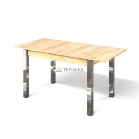 Стол обеденный раздвижной МИЛАН-3 (хром/дуб крафт золотой)