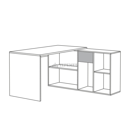 Стол письменный Лайт 03.245.01 (тёмно-серый)