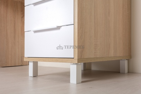 Стол компьютерный Комфорт 12.95 (дуб сонома/белый шагрень)