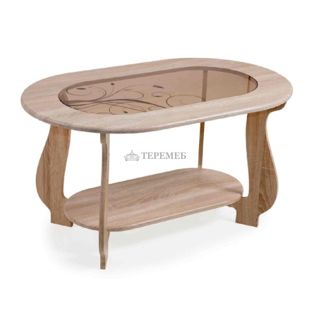 Стол журнальный СЖ-21 с рисунком Р4 (дуб сонома)