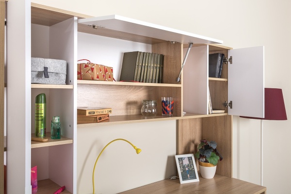 Стол компьютерный Комфорт 12.95 (дуб сонома/белый шагрень)