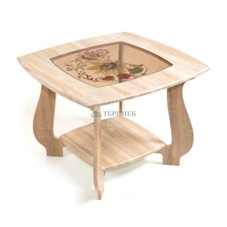 Стол журнальный СЖ-22 с рисунком Р1 (дуб сонома)