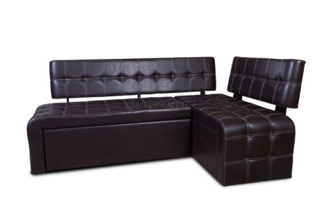 Кухонный угловой диван со спальным местом ПРАГА (борнео умбер)