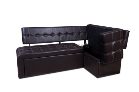 Кухонный угловой диван со спальным местом ПРАГА (борнео умбер)