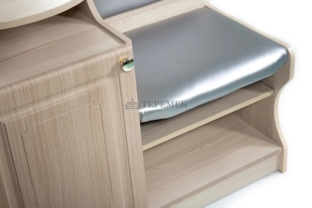 Банкетка №1 (ясень шимо светлый/серебро №116)