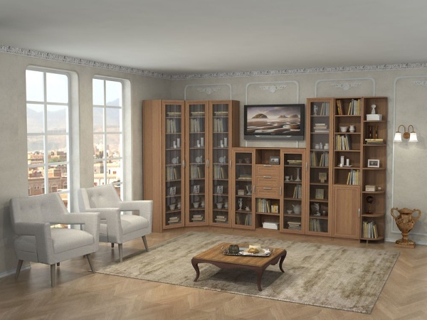 Шкаф для книг угловой Библиотека Феникс ШК-1/6