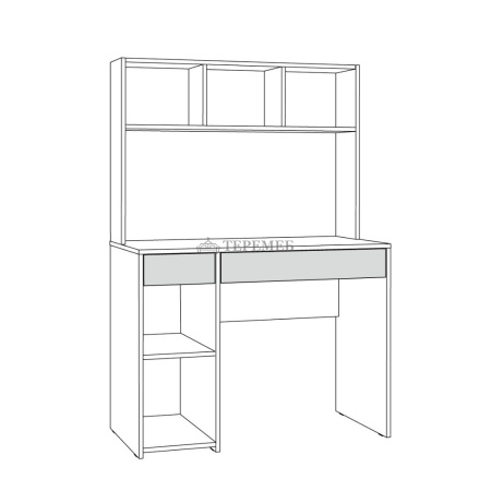 Стол компьютерный Комфорт 12.77 (тёмно-серый)