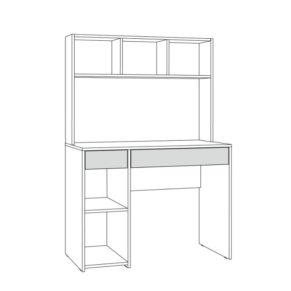 Стол компьютерный Комфорт 12.77 (тёмно-серый)