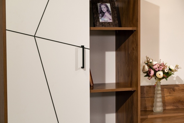 Шкаф комбинированный Гамма 54.06 (таксония/белый)