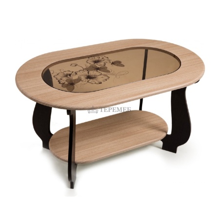 Стол журнальный СЖ-21 с рисунком Р2 (венге/дуб молочный)