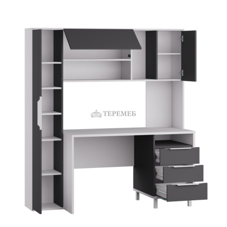 Стол компьютерный Комфорт 12.95 (белый премиум/серый шифер)