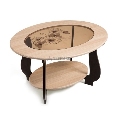 Стол журнальный СЖ-25 с рисунком Р2 (венге/дуб молочный)