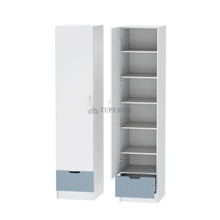 Детская Бриз МДФ (полосы, белый/антарктида) вариант 10