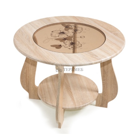 Стол журнальный СЖ-24 с рисунком Р2 (дуб сонома)