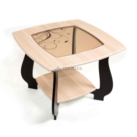 Стол журнальный СЖ-22 с рисунком Р4 (венге/дуб молочный)