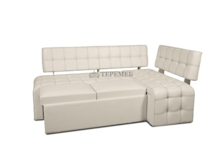 Кухонный угловой диван со спальным местом ПРАГА (борнео крем)