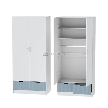 Детская Бриз МДФ (полосы, белый/антарктида) вариант 10