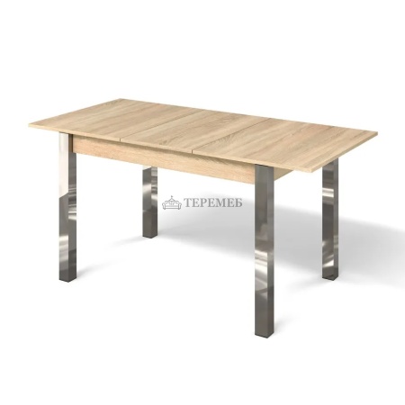 Стол обеденный раздвижной МИЛАН-3 (хром/дуб сонома)