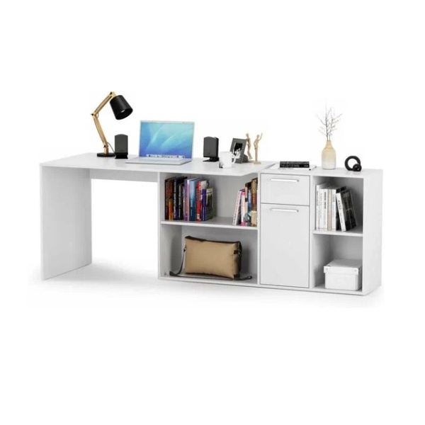 Стол письменный Лайт 03.245 F (белый шагрень)