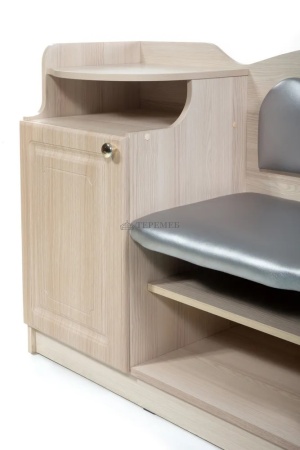 Банкетка №1 (ясень шимо светлый/серебро №116)