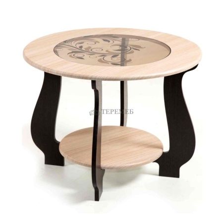 Стол журнальный СЖ-24 с рисунком Р3 (венге/дуб молочный)