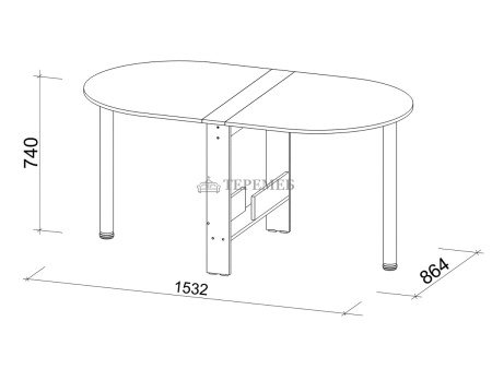 Стол-книжка СтК-12 (венге/дуб молочный)