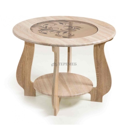 Стол журнальный СЖ-24 с рисунком Р3 (дуб сонома)